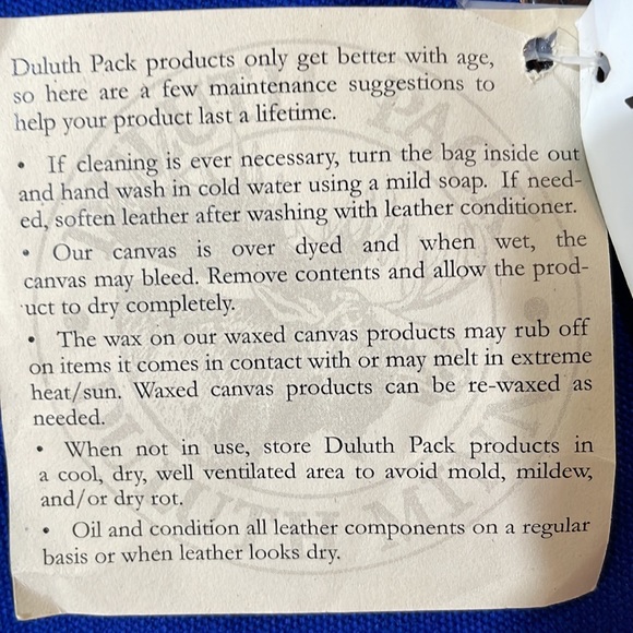 Duluth Pack Haversack with leather strap NWT - Picture 6 of 10